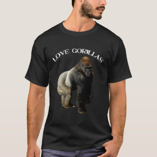 Liefde Gorillas Zoo Zilveren-Rug Gorilla T-shirt