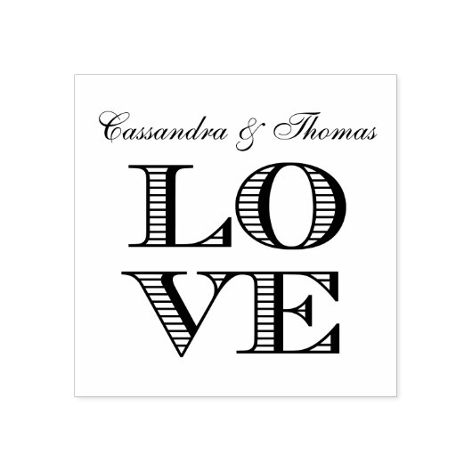 LIEFDE Grafische tekst Rubberstempel (Afrduk)