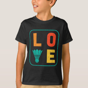 Liefde Graphic Dminton Speler Shuttle Speler Sport T-shirt