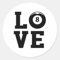 Liefde Graphic Pool Billard Snooker Billard Cue 8-