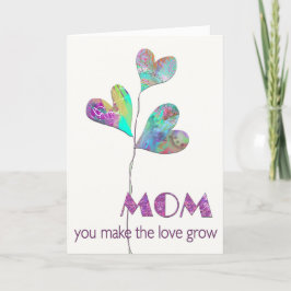 Liefde groeien feestdagen kaart