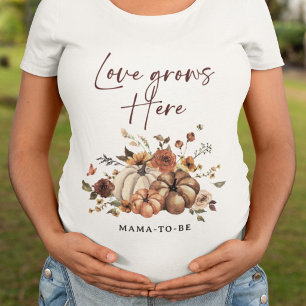 Liefde Groeit Hier Pompoen Fall Baby Shower T-shirt