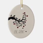 Liefde groeit keramisch ornament (Rechts)