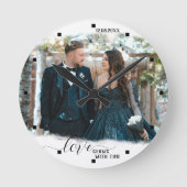 Liefde groeit met de tijd Foto Huwelijks klok (Voorkant)