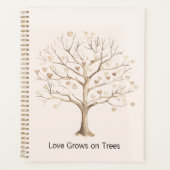 Liefde groeit op bomen harten planner (Voorkant)