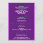 "Liefde groeit" Paarse Floral Wedding Programme Programma (Achterkant)