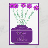 "Liefde groeit" Paarse Floral Wedding Programme Programma (Voorkant)