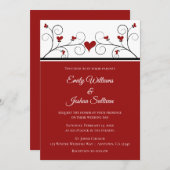 Liefde groeit | Roodharten Valentijn bruiloft Kaart (Voorkant / Achterkant)