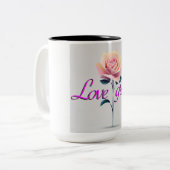 Liefde groeit tweekleurige koffiemok (Voorkant links)