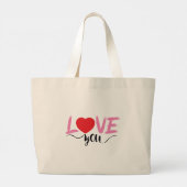 Liefde Grote Tote Bag (Achterkant)