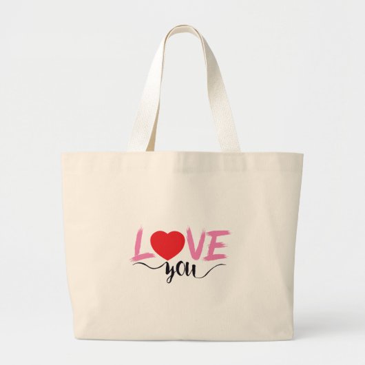 Liefde Grote Tote Bag (Voorkant)