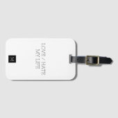 Liefde/haat mijn leven bagagelabel (Voorkant (horizontaal))