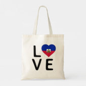 Liefde - Haïtiaanse vlag Tote Bag (Achterkant)