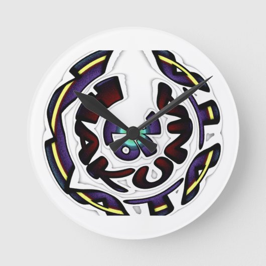 Liefde Hakuna Matata Art Print Ronde Klok (Voorkant)