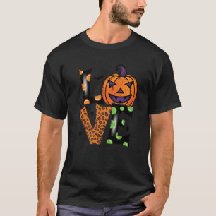 Liefde halloween pompoen t-shirt