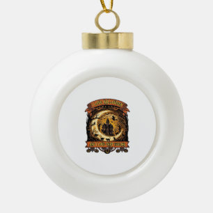 Liefde Halloween Spokenhuis Halve Maan Zwart C Keramische Bal Ornament