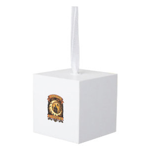 Liefde Halloween Spokenhuis Halve Maan Zwart C Kubus Ornament
