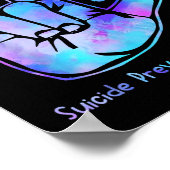 Liefde hand Sign Suicide Prevention Awareness Week Poster (Hoek)