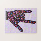 Liefde Hand Teken puzzel (Horizontaal)
