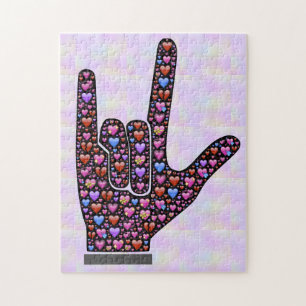 Liefde Hand Teken puzzel