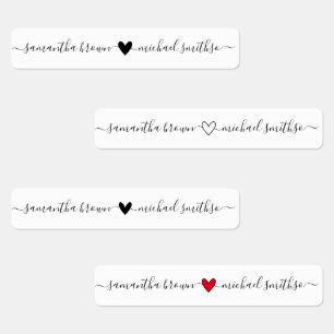 Liefde Handtekening Naam Hart Labels