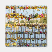 Liefde hanglocks op een brug in Parijs Magneet (Voorkant)