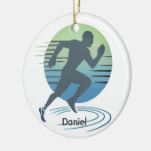 Liefde Hardlopen Marathon Competitieve Runner Cust Keramisch Ornament (Links)