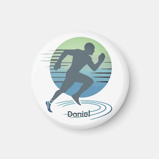 Liefde Hardlopen Marathon Competitieve Runner Cust Magneet (Voorkant)