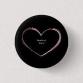 Liefde Hart Aantrekkelijk Charmant Trouwen Ronde Button 3,2 Cm (Voorkant)
