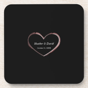 Liefde Hart Aantrekkelijke Charmante Bruiloft Bier Onderzetter