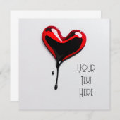 liefde hart art deco Flat Kaart stencil graffiti (Voorkant / Achterkant)