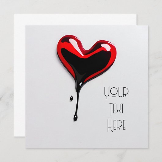 liefde hart art deco Flat Kaart stencil graffiti (Voorkant / Achterkant)