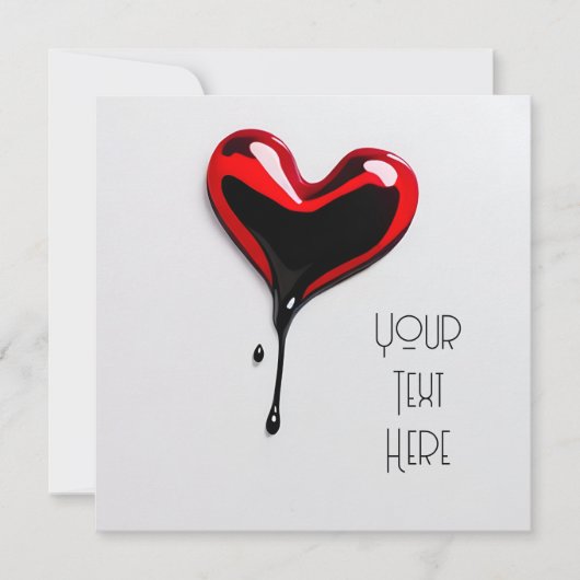 liefde hart art deco Flat Kaart stencil graffiti (Voorkant)