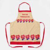 Liefde hart ballon libel gepersonaliseerd schort (Voorkant)