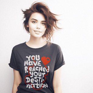 Liefde hart bestemming eerste datum t-shirt
