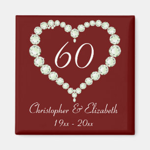 Liefde Hart Diamond Jubileum Memento Magneet