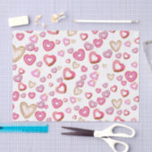 Liefde hart doneert zoete gebak roze valentijn tissuepapier (Craft)