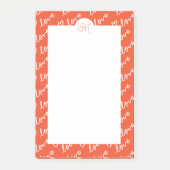 Liefde & Hart Doodles met monogram Post-it® Notes (Voorkant)
