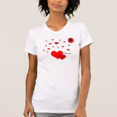 Liefde, hart en Albanese vlag Mode / sport T-shirt (Voorkant)