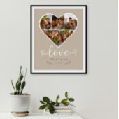 Liefde Hart Foto Collage Grid Paar Latte Poster