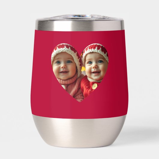 Liefde Hart Foto Waterfles (Voorkant)