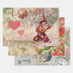 Liefde Hart Geliefde Valentijn Cherubijn Inpakpapier Vel
