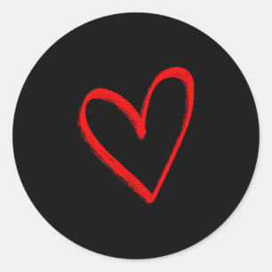 Liefde Hart Grafisch - Rode Hart Valentijnsdag Ronde Sticker