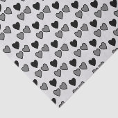 Liefde hart grijs en zwart cadeau tissuepapier (Detail)