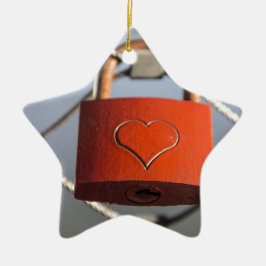 Liefde Hart Hangslot Keramisch Ornament