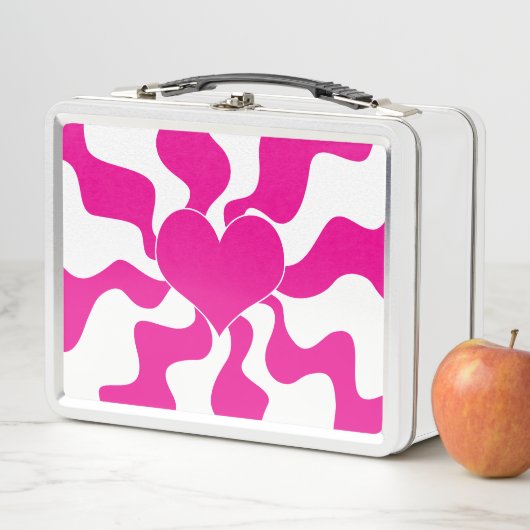 Liefde Hart in Magenta en Wit (In situ)