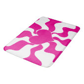 Liefde Hart in Magenta en Wit Badmat (Gekanteld)