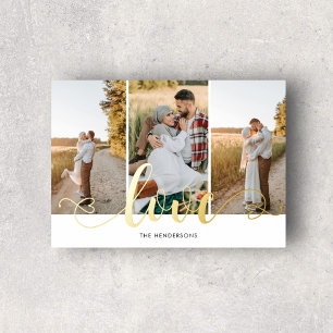 Liefde Hart Kalligrafie 3 Foto Wit Folie Afdrukken