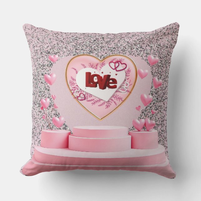 Liefde hart kussen (Voorkant)