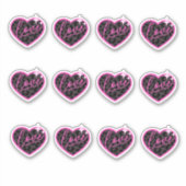Liefde Hart Luipaard Print Sticker (Voorkant)